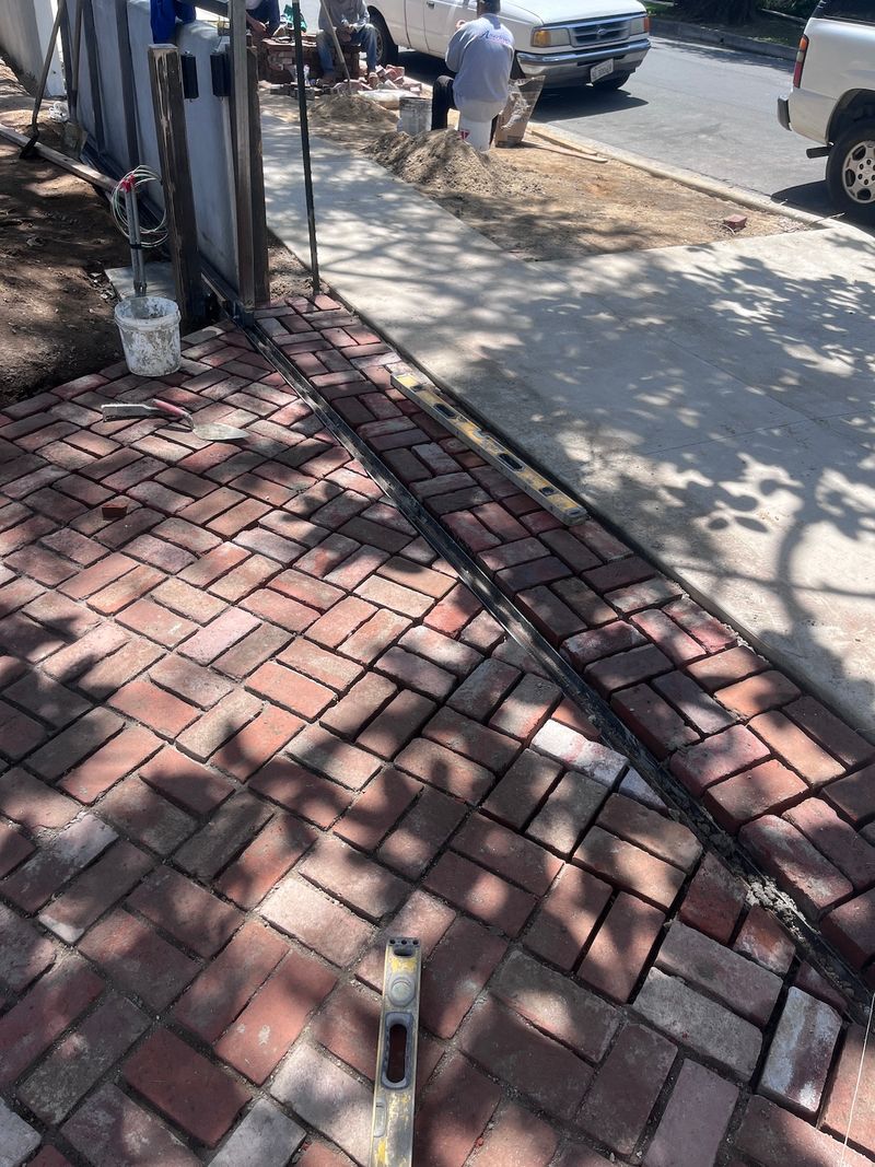 Brick paver installation, Los Angeles