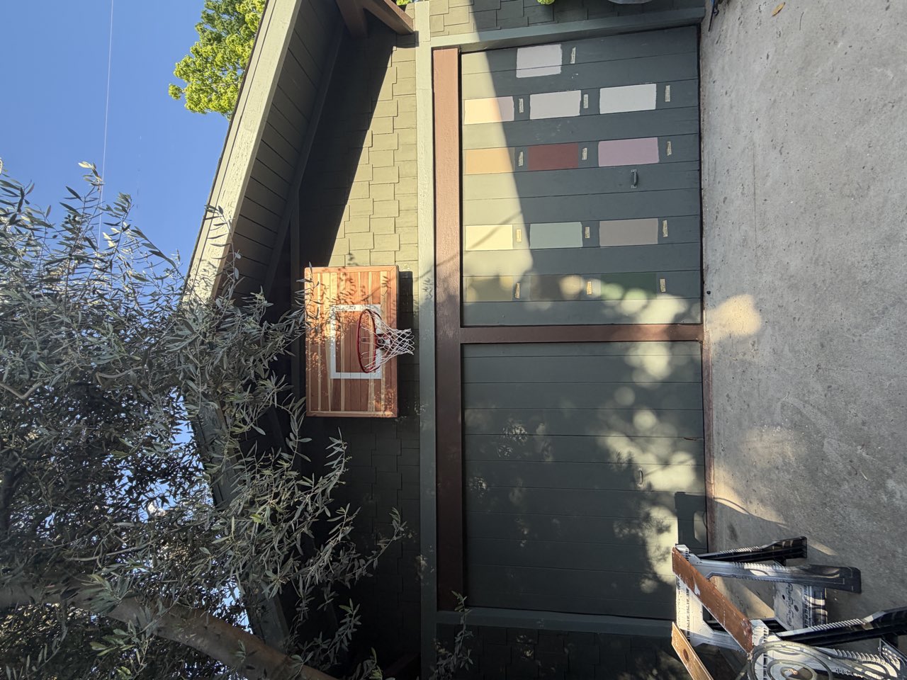 Garage hoop & color samples